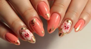 Hibiscus with Gold Foil Detail