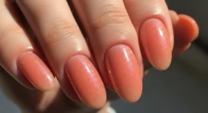 Peach Coral with Subtle Shimmer
