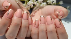 Peach with Gold Foil