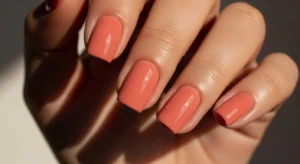 Soft Coral Summer Gel Nails