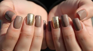 Gold Accent Nail