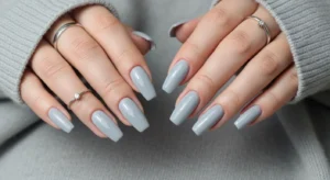 Grey Coffin Nails Prompt