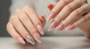 Rhinestone Glam Nails