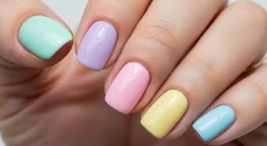 Pastel Skittle Nails