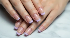 Lilac French Tips