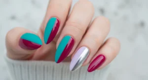 Two-Tone Modern Nails