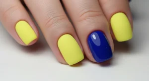 Matte Lemon and Glossy Blue Combo