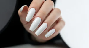 White Coffin Nails for a Bold Modern Look