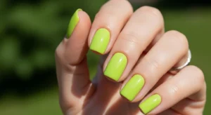 Lime Green Summer Short Nails Prompt: