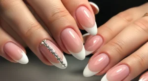 Vertical Crystal Accent Nails