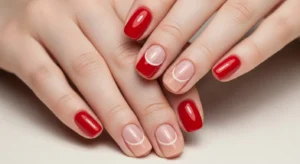 Red Half-Moon Design