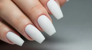 Matte White Nails for a Velvety Finish