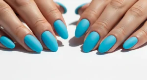 Matte Sky Blue Nails
