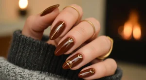23. Chocolate Brown with Gold