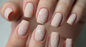 Beige Botanical Line Art