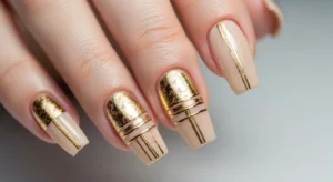 Beige and Layered Gold Detail