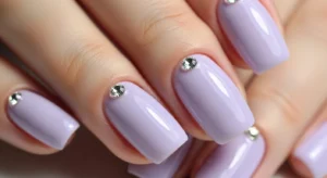 Lavender with Rhinestone Detail