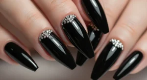 Black with Micro Rhinestones