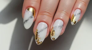 White and Gold Marble