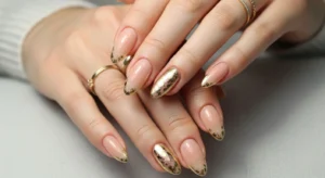 Gold Foil Nails