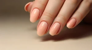 Peach Pastel Nails