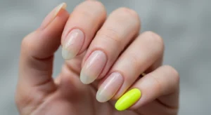 Transparent with Bold Nail