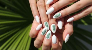 Tropical Leaf Nails