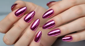 Pink Chrome Nails