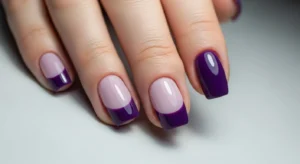 Two-Tone Purple Alternating Nails