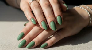 Almond-Shaped Sage Nails