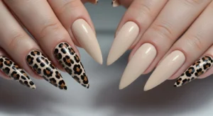 Animal Print Stiletto Nails