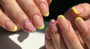Floral French Tips