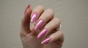 Pink Chrome Nails
