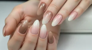 Neutral Gradient Gel Nails