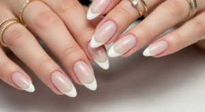White French Tips with a Modern Twist