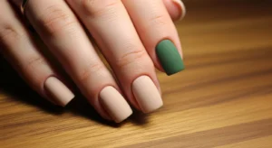 Moss Green Accent Nail