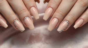 Micro Rhinestone Coffin Nails Prompt