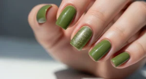 Subtle Green Glitter Accent