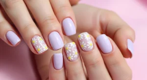 Lavender with Tiny White Daisies