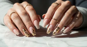 “Gold Foil Coffin Nails” 