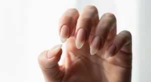 Clear Glossy Almond Nails