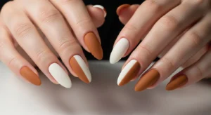 Brown and Cream Color Block