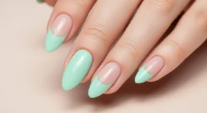 Half Moon Pastel Nails