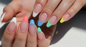 Modern French Tip Acrylics