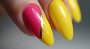 Diagonal Block with Gold Line