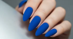 Matte Blue Nails