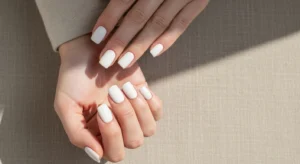 Matte White Short Nails