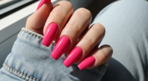 Hot Pink Statement Nails