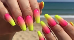 Full Neon Summer Nails