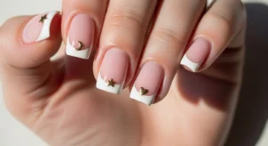 Short Natural Pink Charm Nails